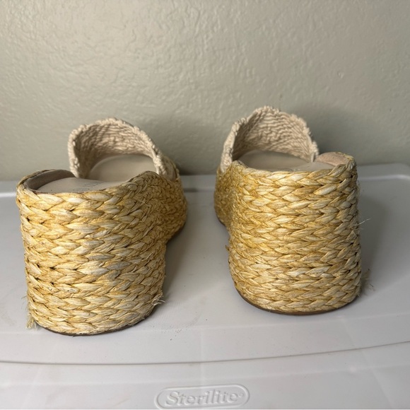 Women's Cream Woven Platform Sandals - Picture 4 of 7